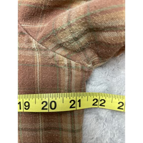 Fender Custom Shop Hoodie Shirt Mens M Rust Plaid Twill Surfer Skater Grunge - Picture 8 of 12